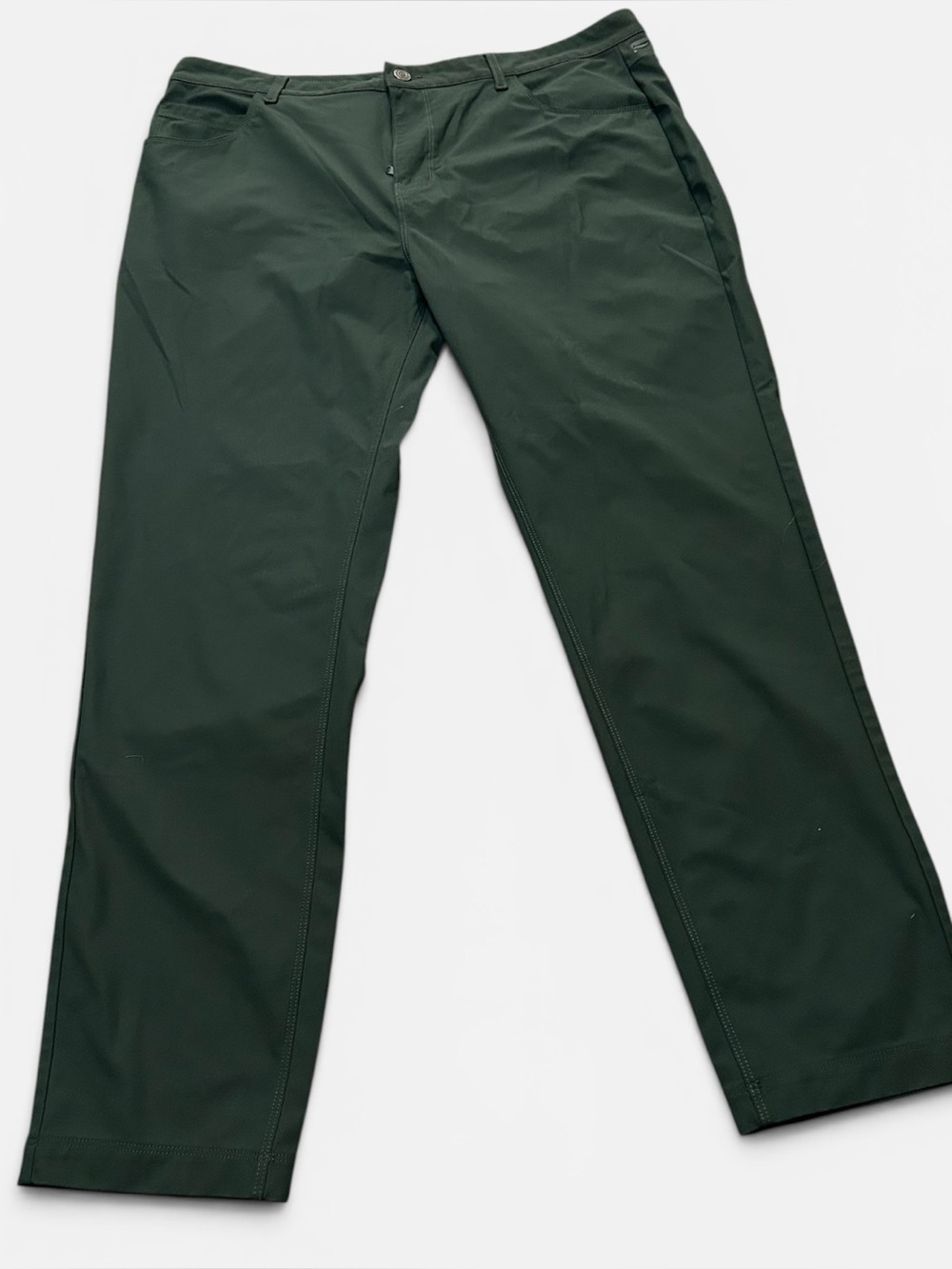 Fabletics Men’s The Don 5 Pocket Pant Slim Fit 38” W Dark Green/Gray Pants